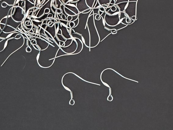 Швенза-крючок, швенза вигнута для сережок, медична сталь , 1 пара