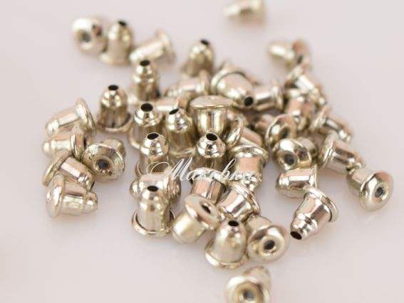 Заглушки для сережек металлические, 50 шт, цвет платины Заглушки для сережек металлические, 50 шт, цвет платины