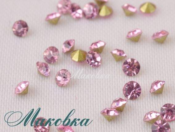 Стразы хрустальные, Светло РОЗОВЫЙ (№16) 2.00-2.10 мм конус, SS6.5, PP14, 1440 шт в уп