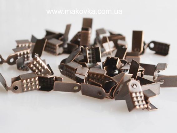 Зажим (концевик) для колье, 5 гр, античная медь Зажим (концевик) для колье, 5 гр, античная медь