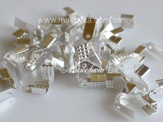 Зажим (концевик) для колье, 5 гр, под серебро Зажим (концевик) для колье, 5 гр, под серебро