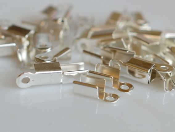 Зажим (концевик) для колье гладкий, 5 гр, под серебро Зажим (концевик) для колье гладкий, 5 гр, под серебро