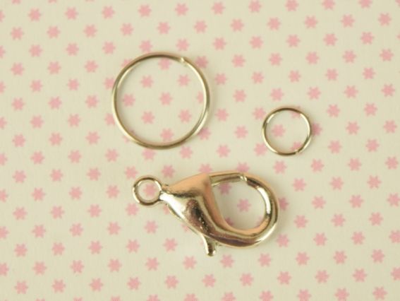 Застежка карабин 15х10 мм с колечками, платиновый цвет, 1 шт Застежка карабин 15х10 мм с колечками, платиновый цвет, 1 шт