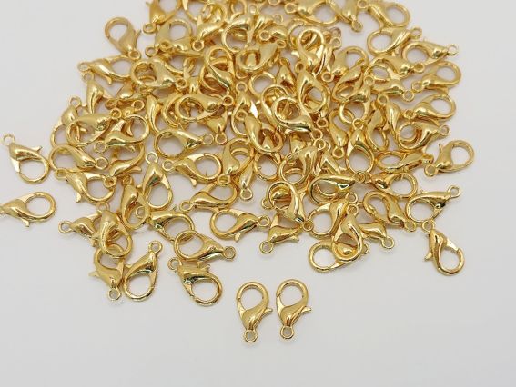 Застібка для прикрас карабін 11,5х7 мм, колір золотий жовтий