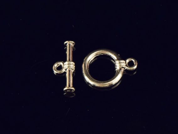 Бижутерный Замок-тогл Простой-2 , цвет серебро 1 шт