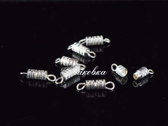 Замок Закручивающийся 13х4 мм, платина, 1 шт