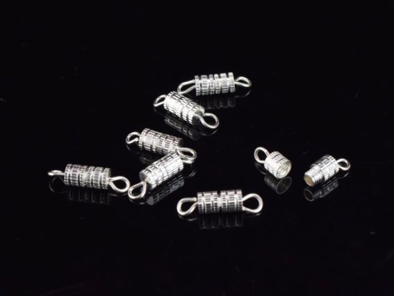 Замок Закручивающийся 13х4 мм, цвет платина, 1 шт