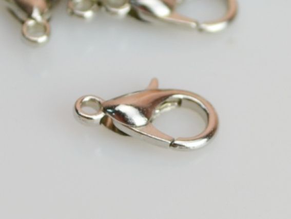 Замочек для бижутерии карабин 11,5х7 мм, платиновый цвет