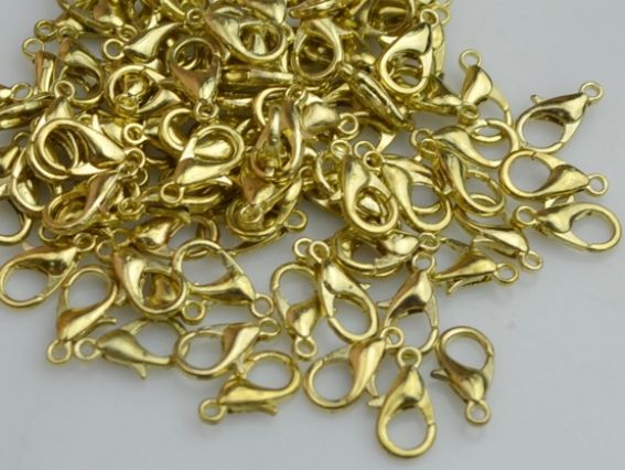 Застібка карабін 11,5х7 мм, золотий світло-жовтий Застібка карабін 11,5х7 мм, золотий світло-жовтий