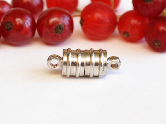 Застежка магнитная №13 цилиндр 16х6 мм, платина, 1 шт