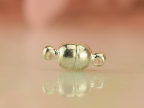 Магнитный маленький бижутерный замочек №14 шар 11.40x5 мм, 1 цвет  Серебряный цвет