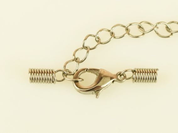 Замок з пружинами, латунь, набір, довжина 29мм, пружинка 3х6 мм, для шнурів діаметром 2 мм