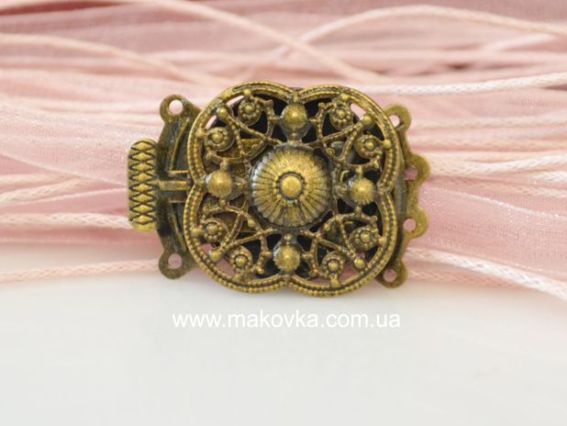 Замок вставной Цветок филигрань, 1 шт, античная бронза Замок вставной Цветок филигрань, 1 шт, античная бронза