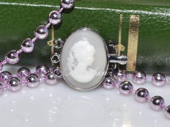 Замок с камеей 22х17 мм, на 3 низки, 1 шт Замок с камеей 22х17 мм, на 3 низки, 1 шт