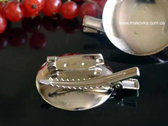 Заготовка большая Заколка и брошь с круглой платформой д=35 мм, 1 штука