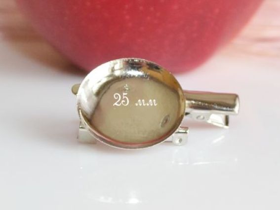 Заколка-брошь с круглой платформой д=25 мм, 50 штук Заколка-брошь с круглой платформой д=25 мм, 50 штук