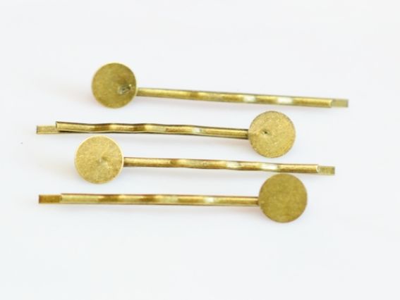 Заколка невидимка 4,5 см, антикварная бронза, 1 шт Заколка невидимка 4,5 см, антикварная бронза, 1 шт