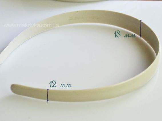Обруч сіро-бежевий пластиковий 12-18 мм