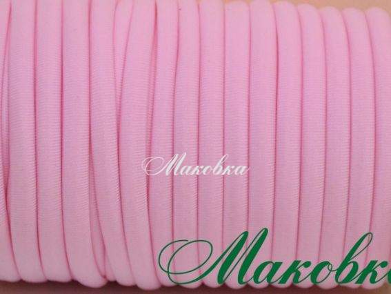 Основа Резинка для волос 4 мм, нейлоновая, розовая, 1 м Основа Резинка для волос 4 мм, нейлоновая, розовая, 1 м
