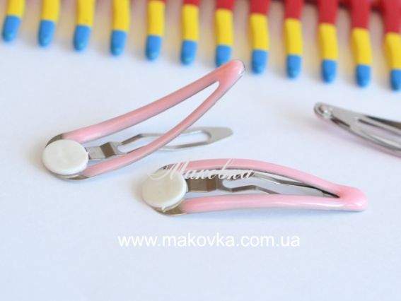 Шпилька для пасм 47 мм, з базою для прикраси, рожева Шпилька для пасм 47 мм, з базою для прикраси, рожева