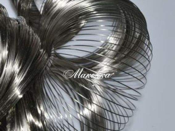 Дріт з пам'яттю для браслетів, 10 грам, д = 6 см колір сталевий