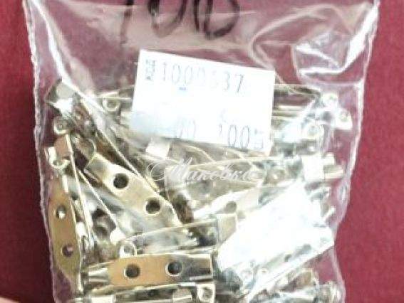 Булавка - основа для броши 2 см, 100 шт, стального цвета Булавка - основа для броши 2 см, 100 шт, стального цвета