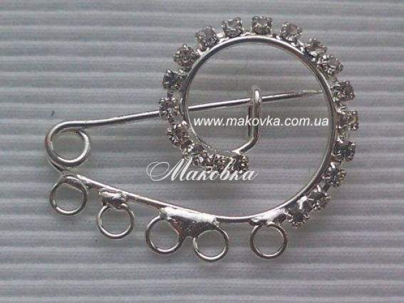 Булавка - брошь с камнями - для подвесок Булавка - брошь с камнями - для подвесок