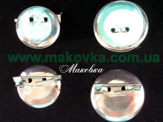 Булавка - основа для броши Круг 2 см, 100 шт Булавка - основа для броши Круг 2 см, 100 шт