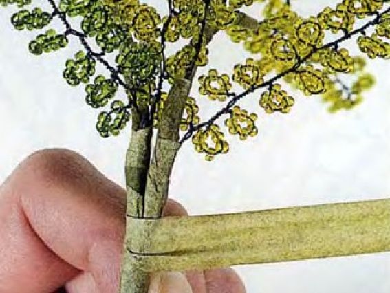 Флористична тейп-стрічка, дуже темний зелений колір