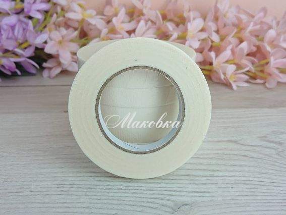 Флористична стрічка, молочний колір, 1 бобінка