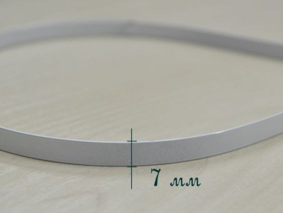 Заготівля Обруч, ободок на голову 7 мм металевий білий, 1 шт