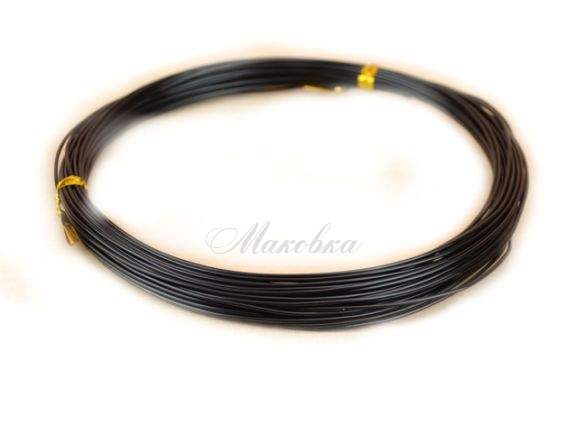Проволока алюминиевая 1 мм, черного цвета, 10м/уп Проволока алюминиевая 1 мм, черного цвета, 10м/уп