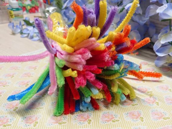 Набор синельной проволоки с ворсом Микс светлый 30 см, 99-100 шт