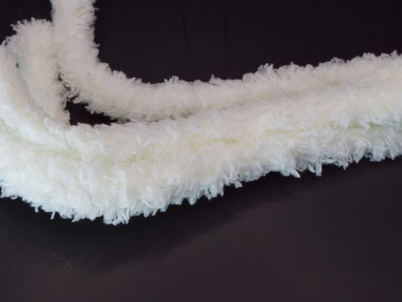 Пушистая махровая Проволока, цвет молочный, длина 1 м, 1 шт