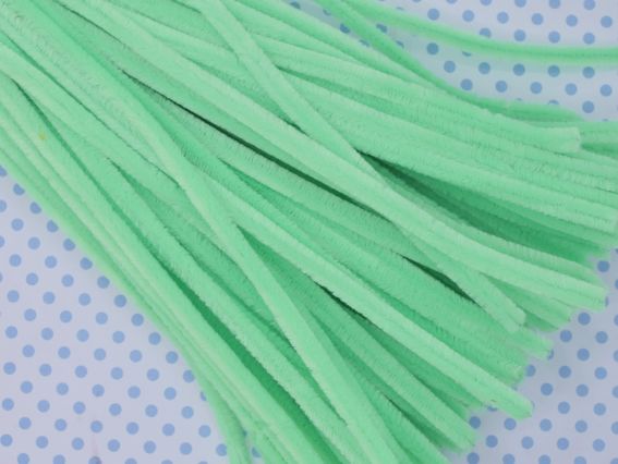 Синельний дріт з ворсом яскравий САЛАТОВИЙ 30 см, 1 шт