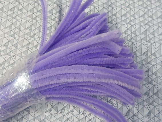 Проволока с ворсом СИРЕНЕВЫЙ, 30 см, 1 шт