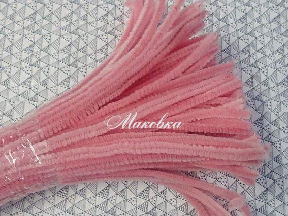 Дріт з ворсом Персиково-РОЖЕВИЙ, 30 см, 1 шт Дріт з ворсом Персиково-РОЖЕВИЙ, 30 см, 1 шт