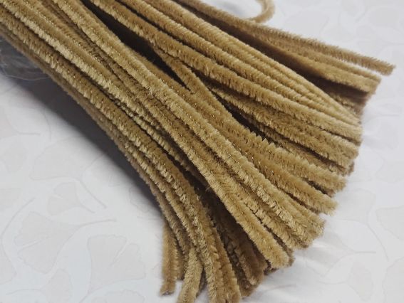 Проволока с ворсом Светло-коричневый 19Т , 30 см, 1 шт