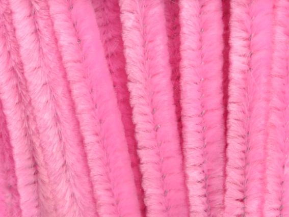 Синельная проволока с ворсом Розовая 30 см, 1 шт