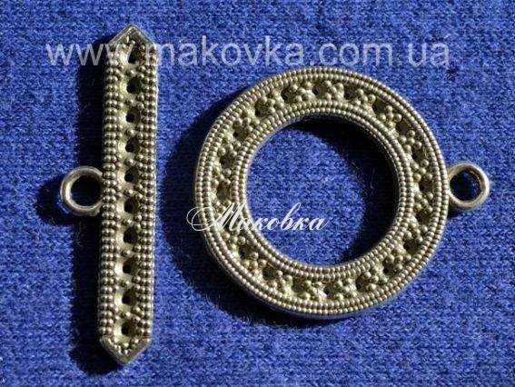 Замок-тогл Ампир, античное серебро, 1 шт Замок-тогл Ампир, античное серебро, 1 шт