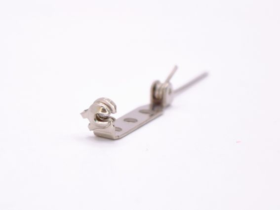 Основа (застібка) для брошки Шпилька із застібкою , довжина 25мм, сталевого кольору, 5 шт, 