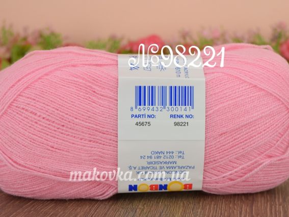 Kristal BonBon пряжа 98221 розовый