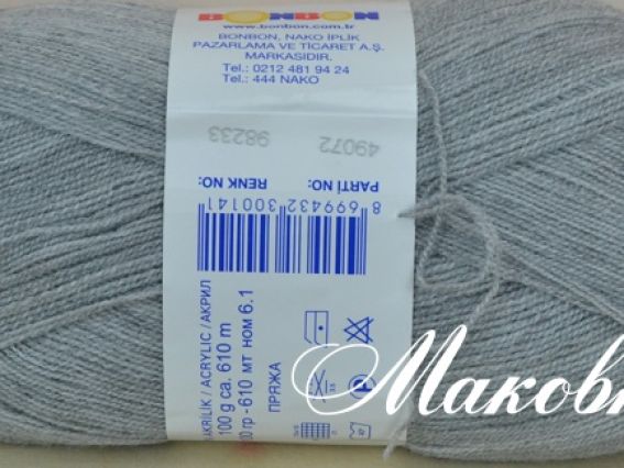 Kristal BonBon пряжа 98233 св.серый