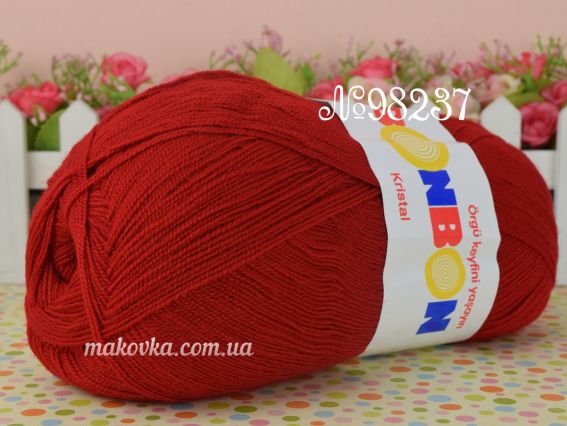 Kristal BonBon пряжа 98237 темный красный