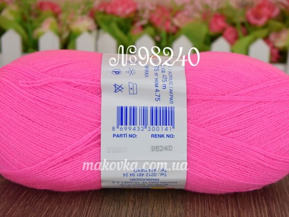 Kristal BonBon пряжа 98240 ярко-розовый