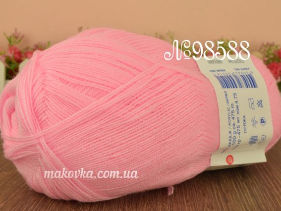 Kristal BonBon пряжа 98588 розовый