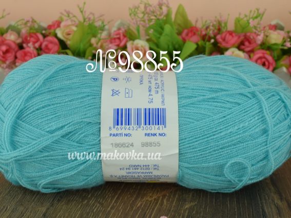 Kristal BonBon пряжа 98855 св. бирюзовый