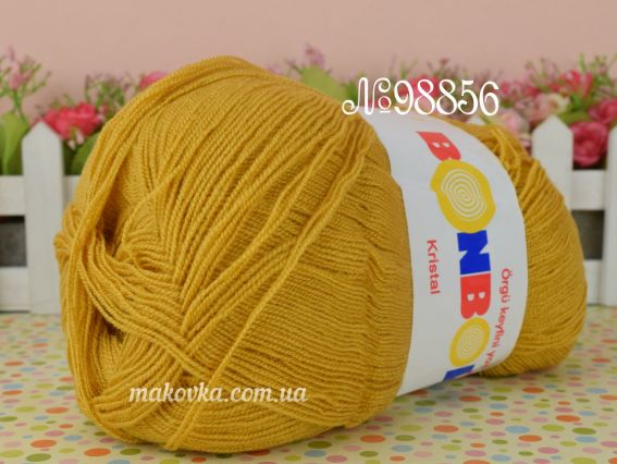 Kristal BonBon пряжа 98856 горчичный