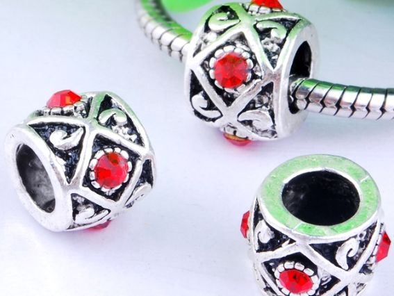 Бусина пандора метал. со стразами №05 Бусина пандора метал. со стразами №05