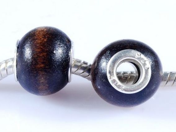 Бусина пандора деревянная коричневая Бусина пандора деревянная коричневая